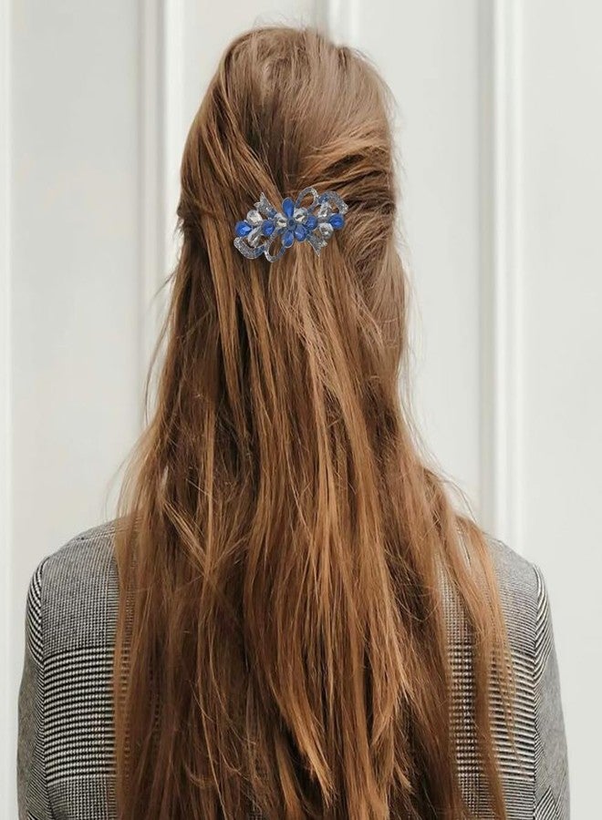 Capiant 4 PACK Hair Barrettes for Women, Ladies, Vintage Flower Crystal Rhinestones Barrette, Spring Hair Clip Accessories - Image 5